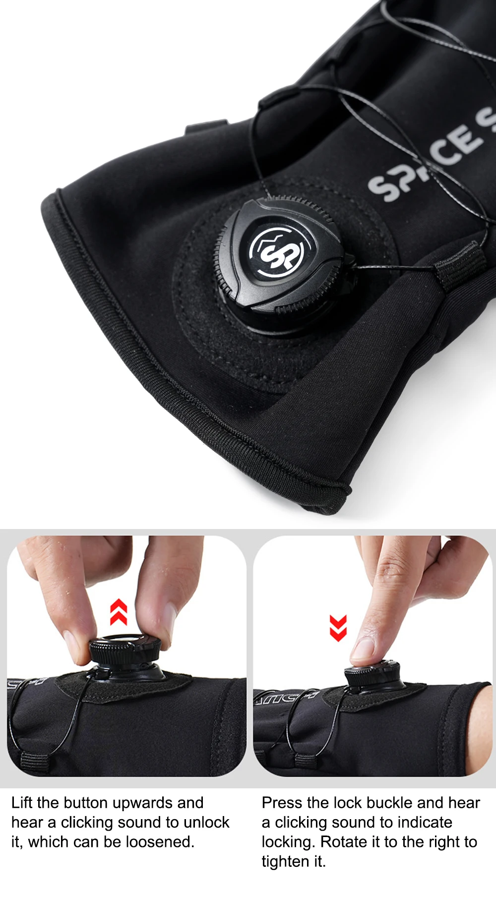 Neue Winter Schnalle Radfahren Handschuhe Unisex Winddicht Touchscreen Warme Handschuhe männer frauen Outdoor Sport Laufen Skifahren Handschuhe – Detail 2
