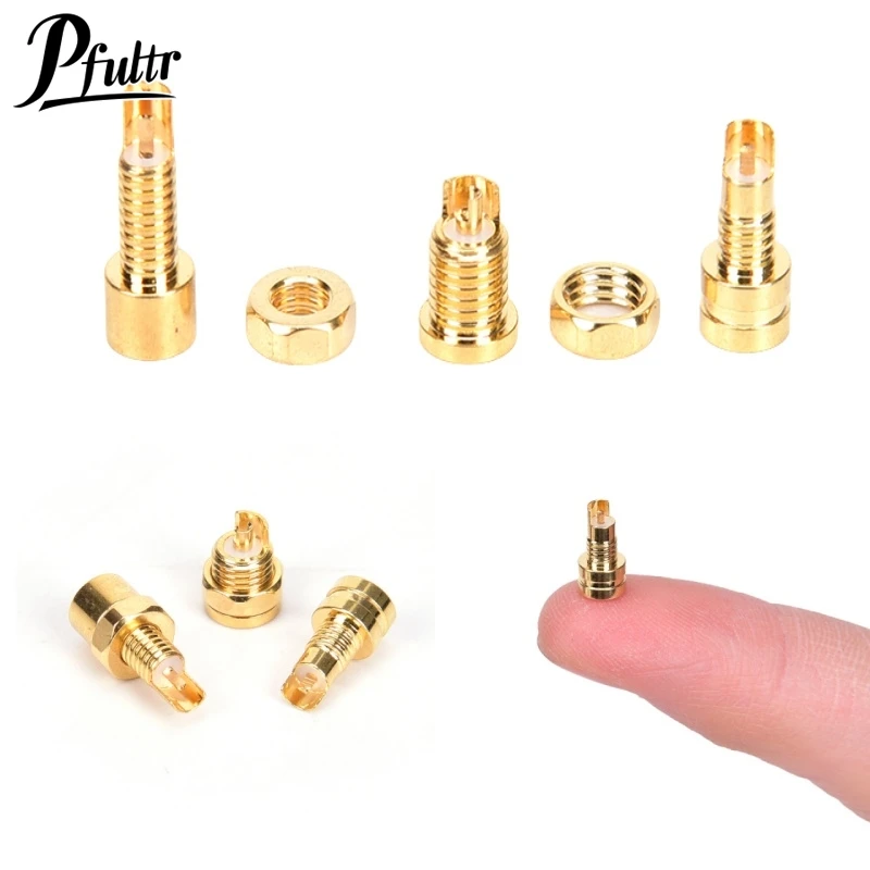 1Pcs MMCX Female Copper Jack Solder Wire Connector PCB Mount Pin IE800 DIY Audio Plug Adapter Connectors