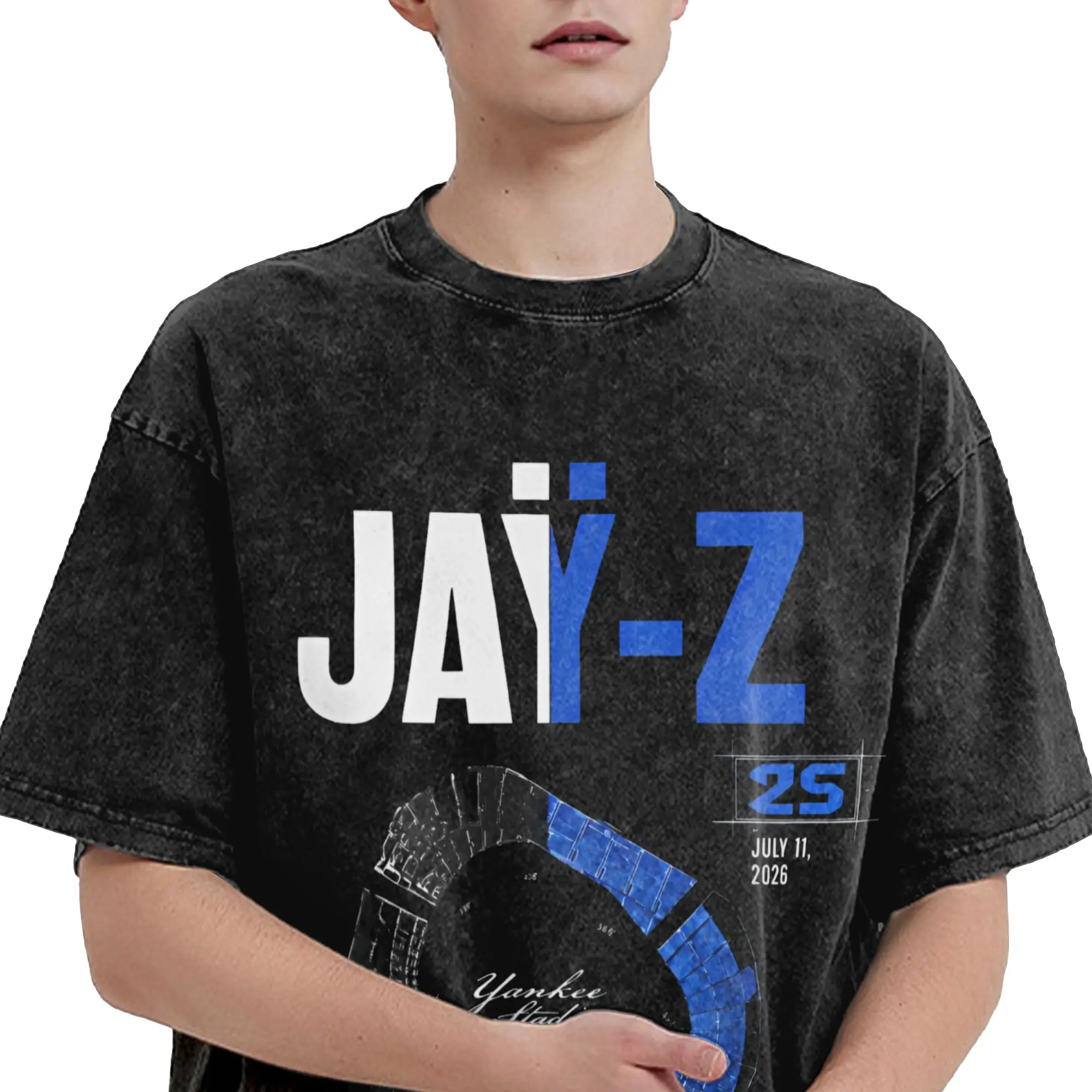 Jay Z 30th Reasonable Doubt 25th Blueprint JAŸ-Z 30 Tour  Washed T Shirts Streetwear Hip Hop Vintage T-Shirt Tees Tops Men Women