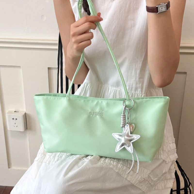 

Branded Nylon Women's Tote Bags,Korean Ins Minimalist Solid-color Lightweight Shoulder Bag,Large-capacity Shopping Tote Handbag