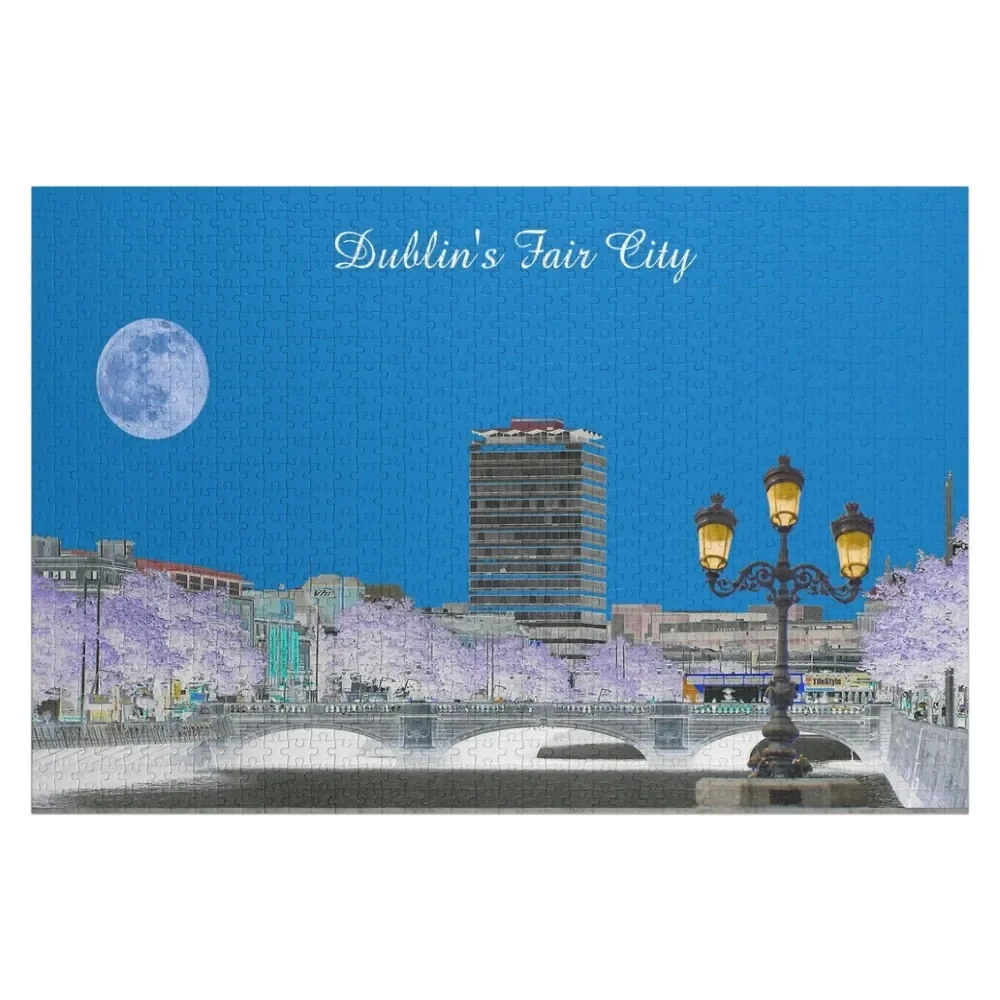 

Dublin's Fair City Jigsaw Puzzle Personalized Gift Ideas Customizable Child Gift Name Wooden Toy Jigsaw For Kids Puzzle