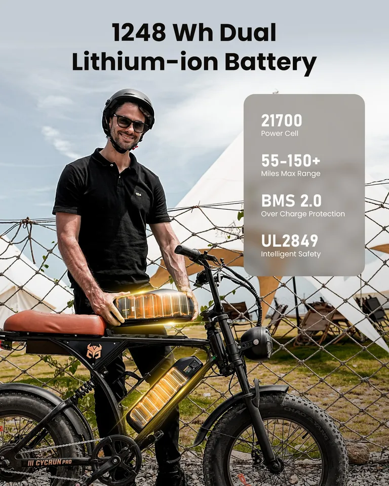 Electric Bike 1000W Fat Tire E Bike Electric Dirt Bike Dual Battery MoutainBike image 4