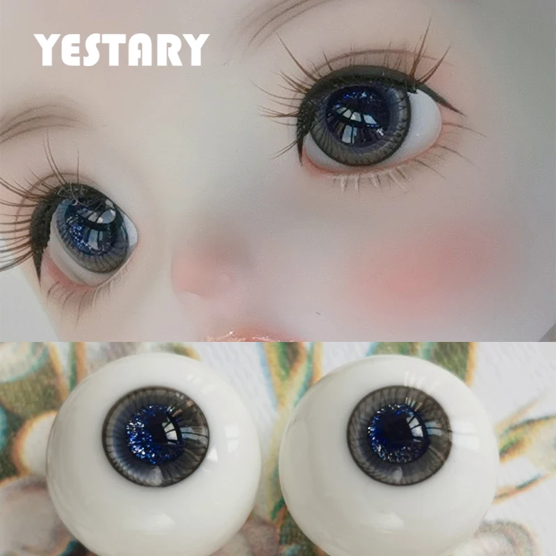 

YESTARY Eyes Toys BJD Doll Accessories 12/14/16MM Natural Black DIY Glass Eyeball 1/3 1/4 1/6 Sparkling Eyes Toys For Girls Gift