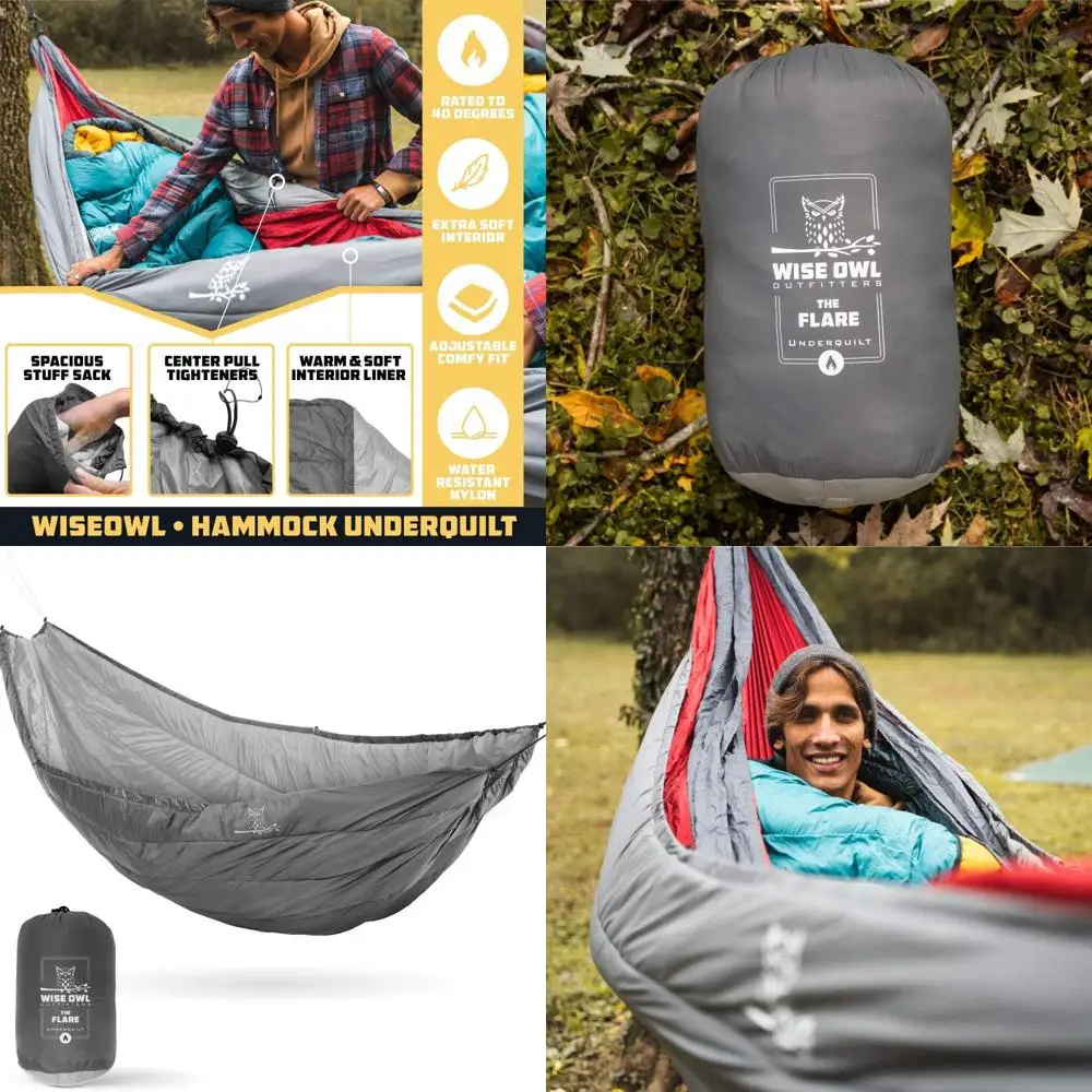 

Ultralight Insulated Hammock Quilt for Warmth - Water-Resistant & Packable Sleeping Solution
