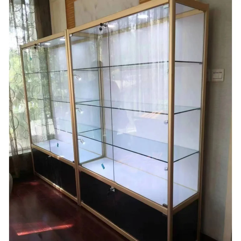 Personnalisé Armoire en verre en bois avec serrure, vitrine de magasin de détail, affichage de cosmétiques