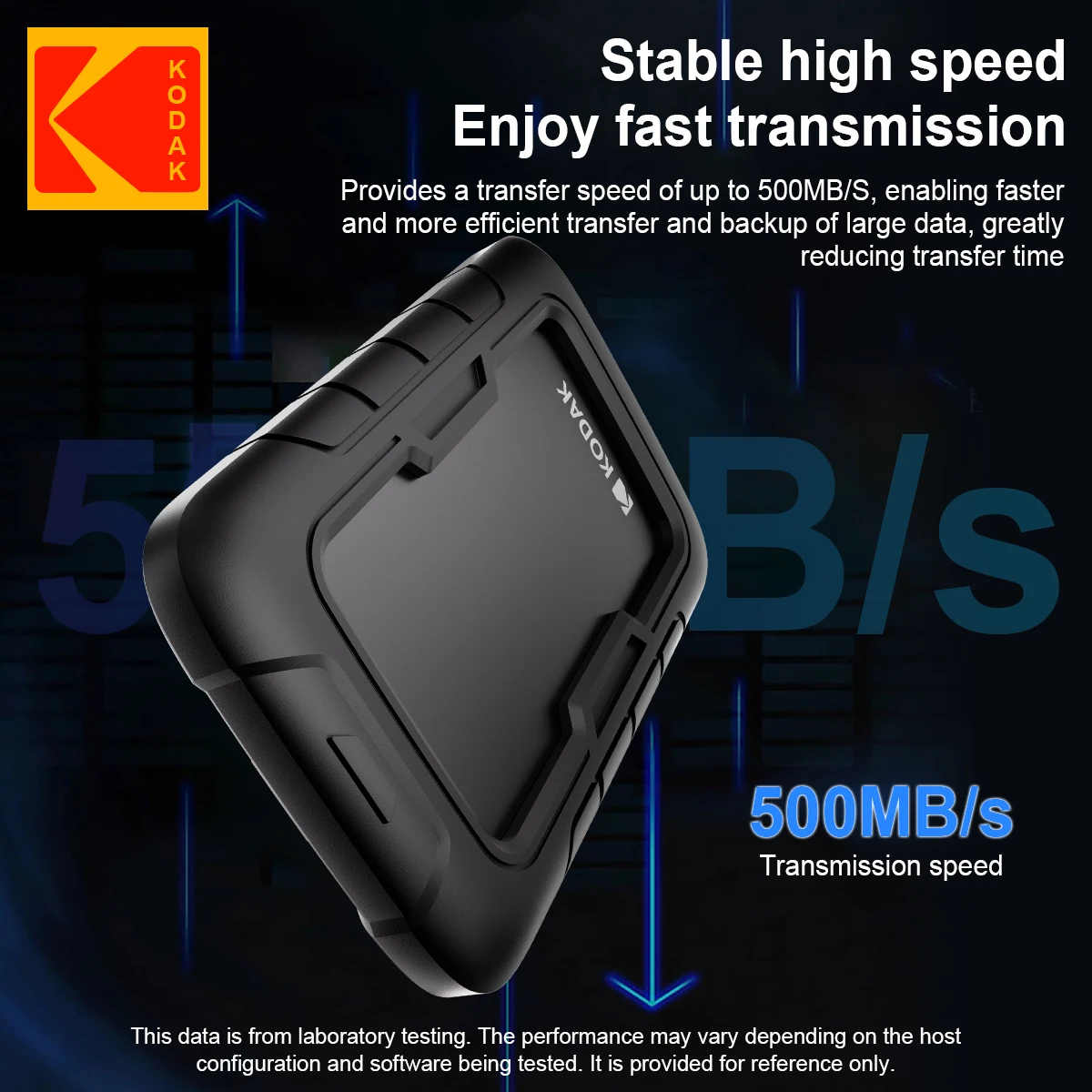 Kodak P110 Tragbare externe Festplatte 500 GB 1T 2T USB3.0 Leichte PHDD mit Silikon-Schutzhülle für PC-Tablets PS5 – Detail 9