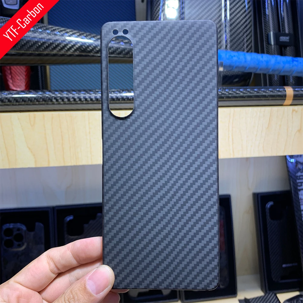 YTF-Funda de fibra de carbono real para Sony Xperia 1 IV, carcasa ultrafina, resistente a caídas, cubierta de aramida para Xperia 1 IV
