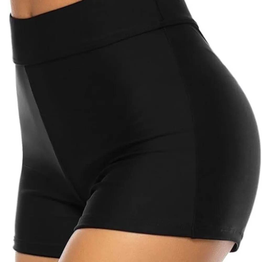 Damskie szorty kąpielowe z wysokim stanem, szorty typu boyshort, dół od bikini, szorty tankini, stroje kąpielowe, konserwatywne stroje, moda letnia