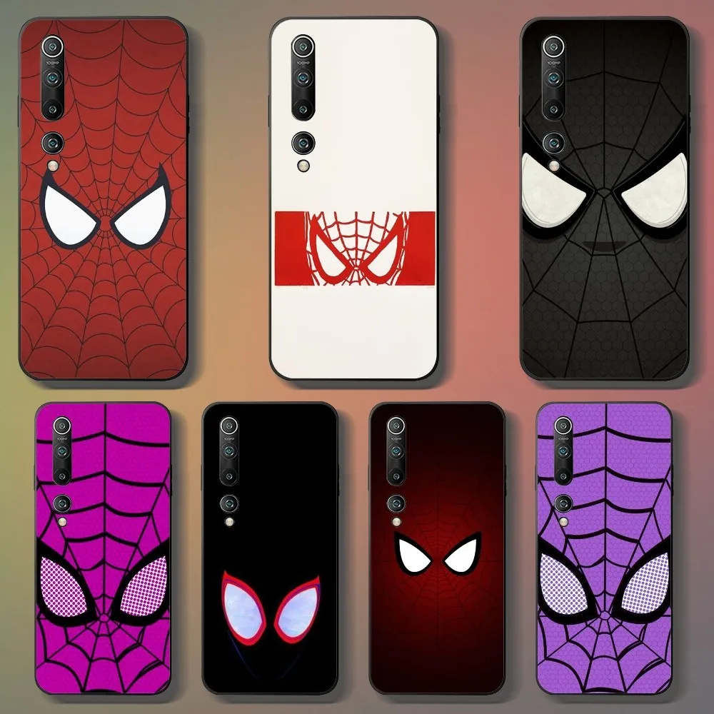 

S-Spiderman Eyes Phone Case For Xiaomi 11 Redmi Note 11 5G 8T 9A 9 10T Note8Pro Note9 12SUltra Black Case