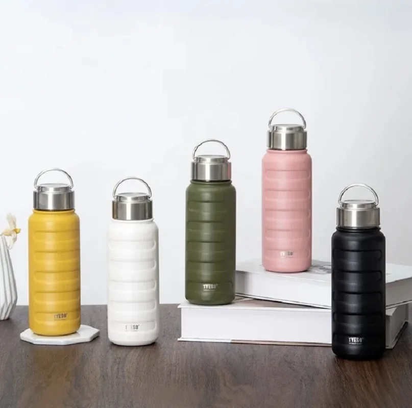 

Tyeso750ml Insulated Cup, Water Bottle, Stainless Steel Vacuum Insulated Cup, Outdoor Travel Beverage Cup, Portable Bag, Handle