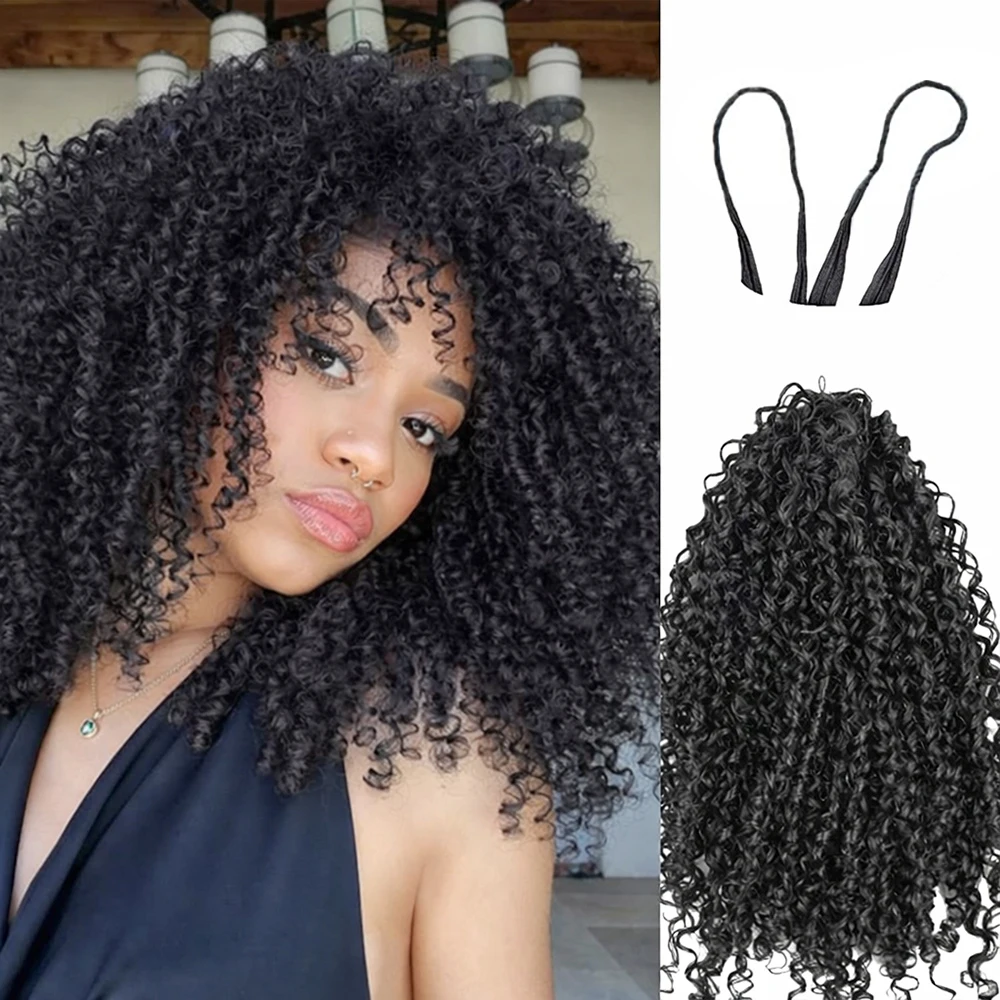 

Афро-кудрявые волосы для плетения крючком, предварительно разделенные, без узлов, для создания причесок «перья» и косичек