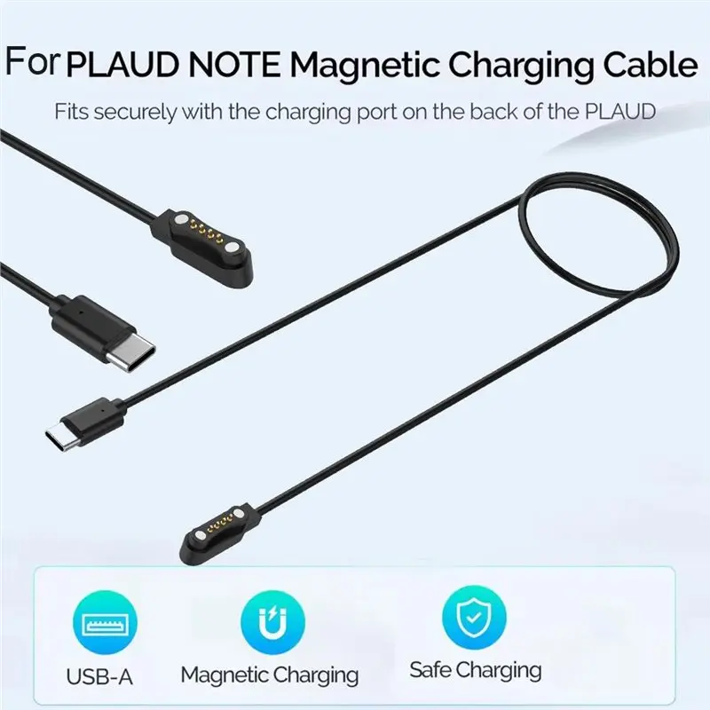 [B24B!】 For PLAUD Note AI Charging Cable Replacement- Type-C Data Cable Magnetic Function 1M