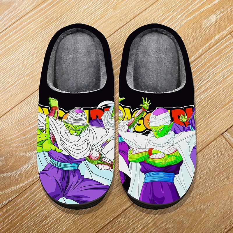 

Custom Size Winter Home Soft Warm Cartoon Slippers For Adult Kids Anime DRAGON BALL Piccolo Bulma Cosplay Indoor Cute Slippers