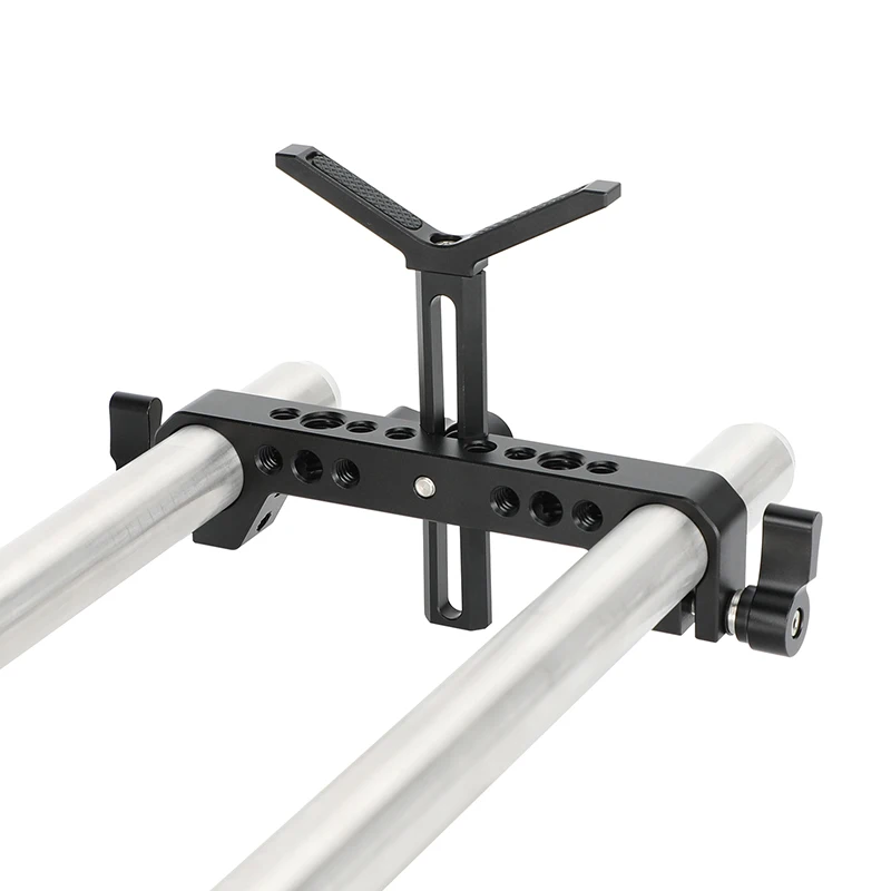 Camvate กล้องเลนส์รูปตัว Y 19มม. รองรับความสูงของตัวยึดตัวจับปรับความสูงได้สำหรับ DSLR sholuder MOUNT MOUNT MOUNT MOUNT 19มม. ระบบรองรับราง LWS