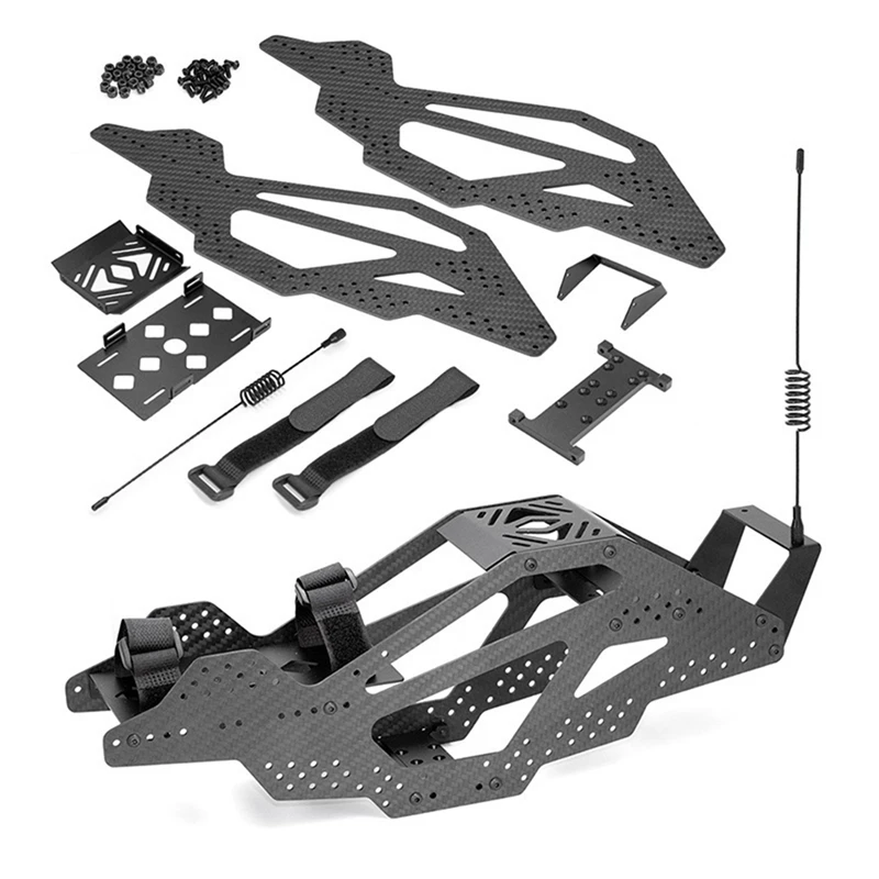 1/10 Model serat karbon mendaki dimodifikasi bingkai tubuh Shell untuk Axial SCX10 Axial Capra1.9 UTB Rc Crawler Truck