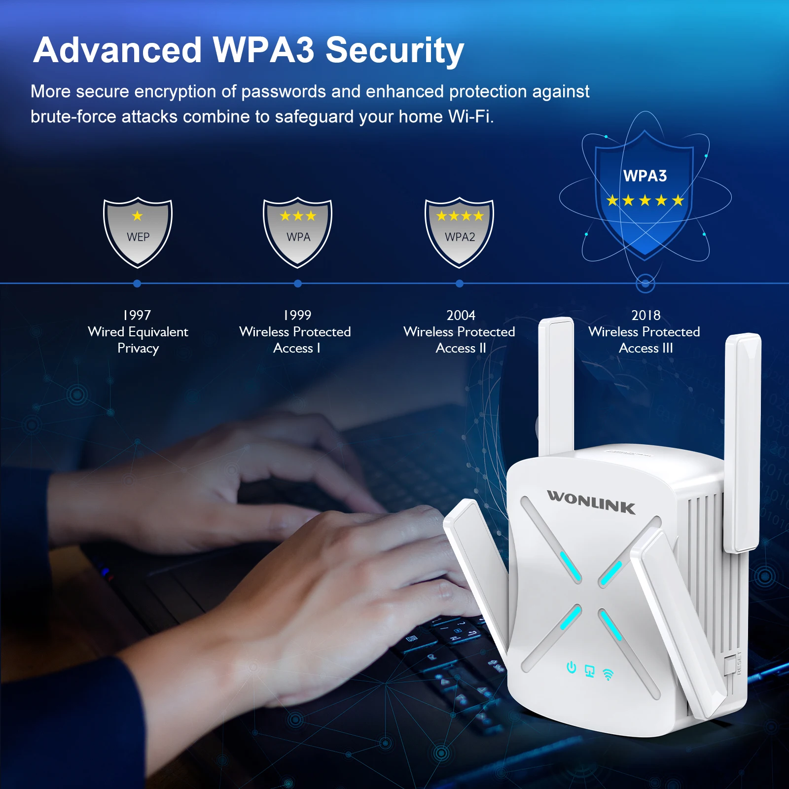 AX1800 Wi-Fi 6 повторитель 802.11ax беспроводной удлинитель 1800 Мбит/с 2,4G и 5 ГГц усилитель сигнала Wi-Fi 4*2dBi антенна домашняя Wi-Fi