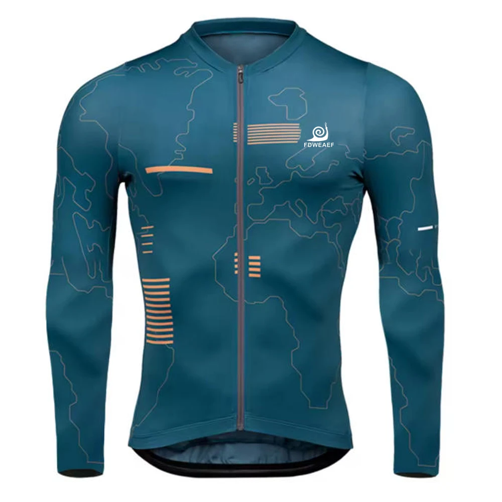 AliExpress 2026 FDWEAEF Spring Summer Men Cycling Jersey Long Sleeve Tops MTB Bike Breathable Quick Dry Shirt Bicycle Clothing