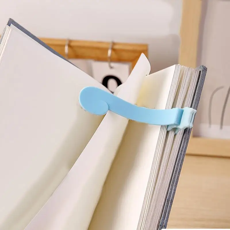 Soft Silicone Bookmark Clip Color Page Divider Creative Bookmark Buckle Automatically Follow Bookmark School Office Supplies