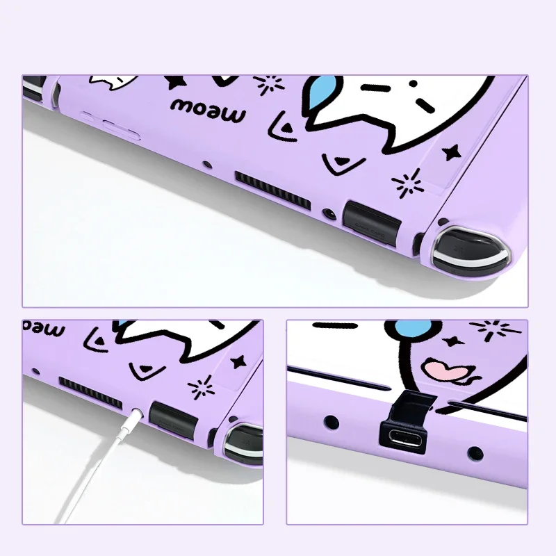 Emo Cat  Protective Case for Switch Oled, Soft TPU Slim Cover for Nintendo Switch Console,NS Game Accessorie