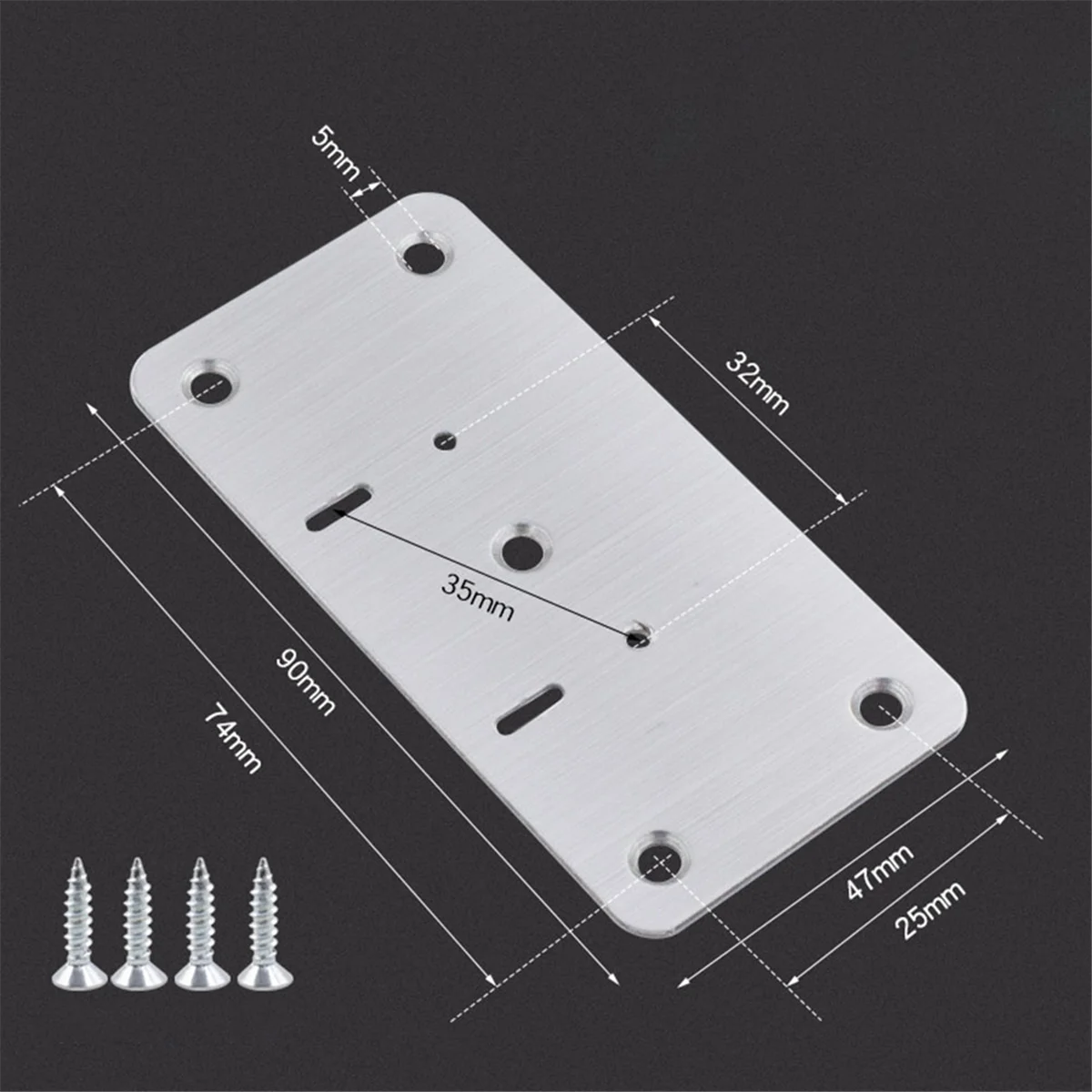 2025+ 10Pair Hinge Repair Plate Cabinet Furniture Drawer Table Repair Mount Tool Hardware Stainless Steel Hinge Fixing Plate