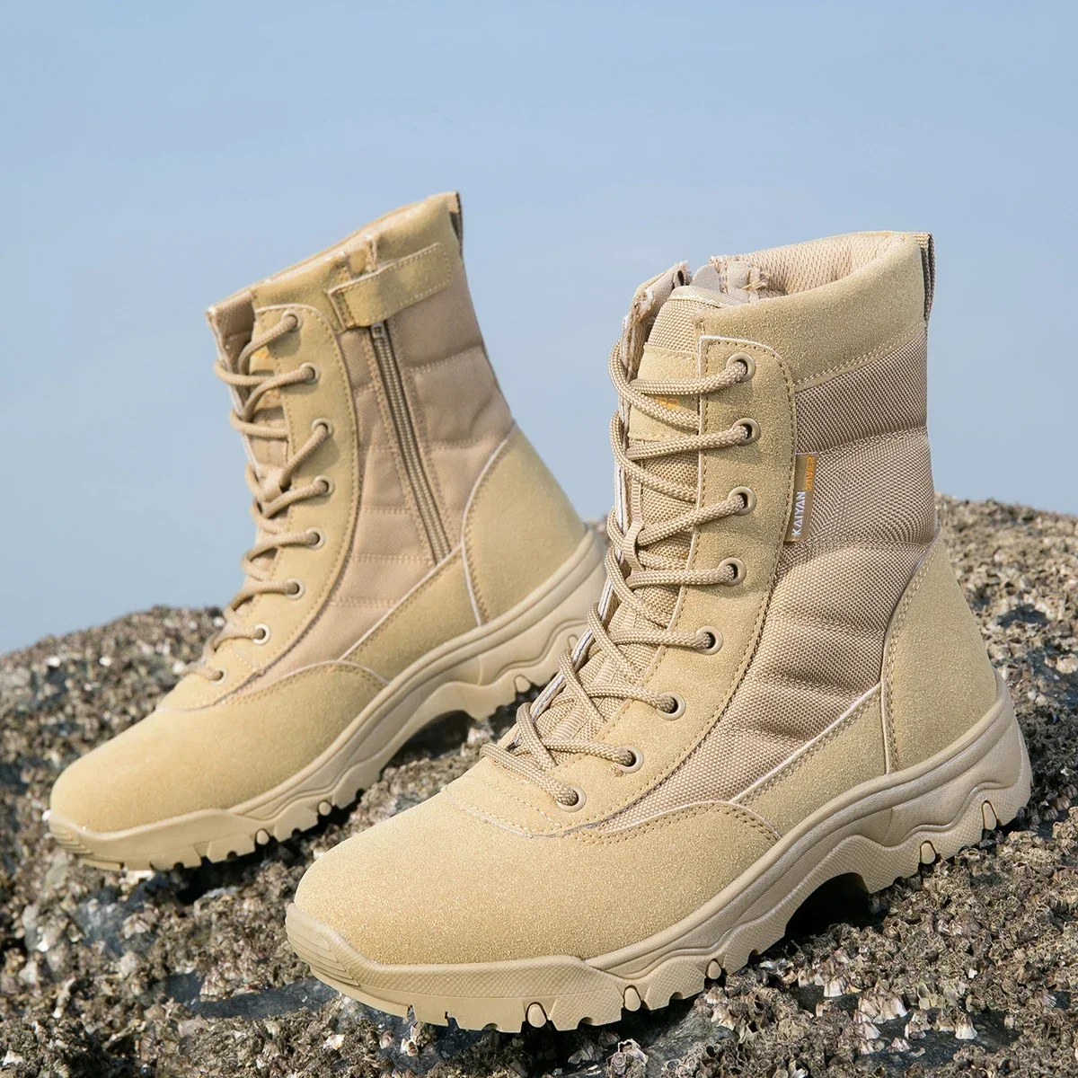 Outdoor High-Top Desert Men's Boots Work Boots Tactical Hiking Shoes Cross-Border Military Eagle Fan Favorite