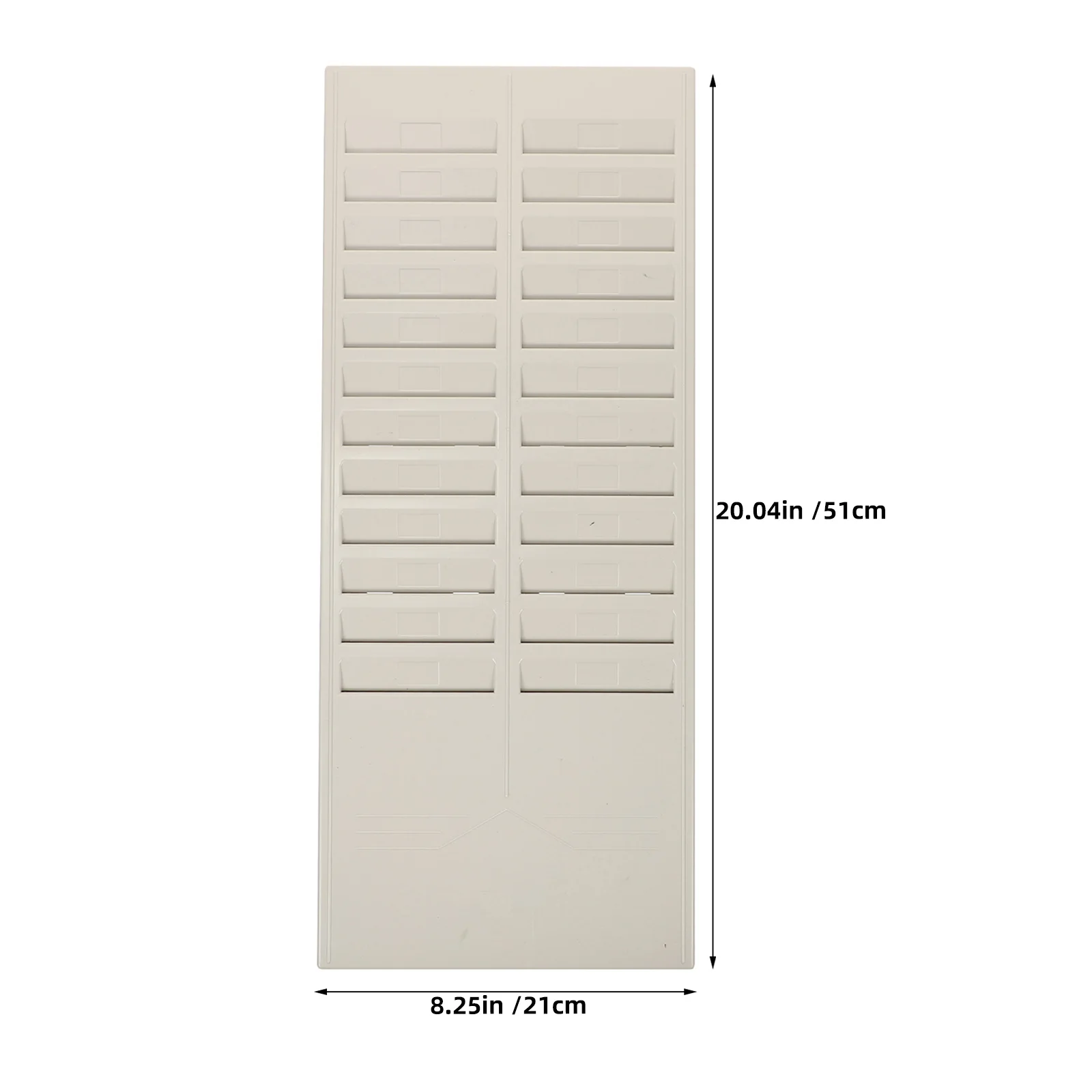 2pcs 24 Slot Plastic Time Attendance Holder Desktop Card Organizer Rack For Office Desk Warehouse Supply Multi-Grid Card Stand