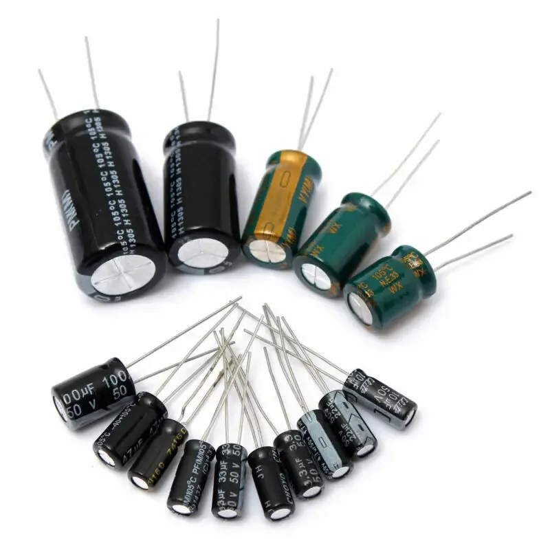 120Pcs/lot 15Value 50v 1uF-2200uF Electrolytic Capacitor Kit pack