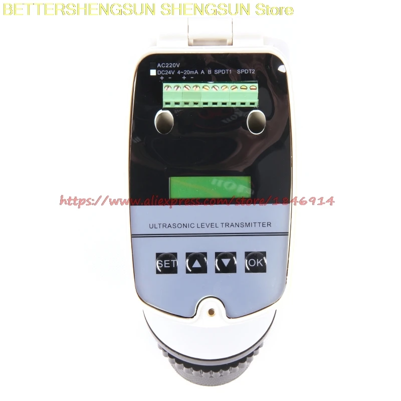 4-20MA integrated ultrasonic level meter  ultrasonic level meter  0-5M ultrasonic water level gauge DC24V level sensor