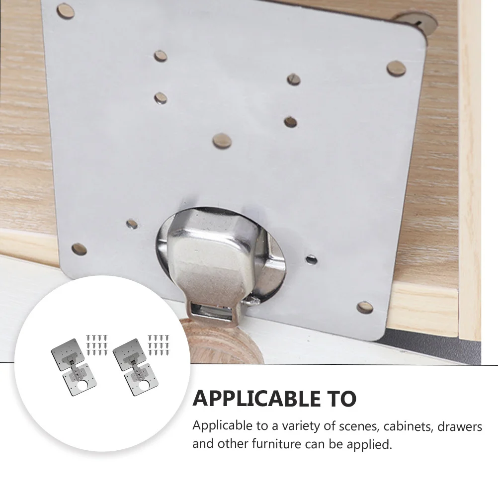 2 قطعة مجموعة أطباق إصلاح الفولاذ المقاوم للصدأ لإصلاح الأثاث دعامة مسطحة شديدة التحمل مع مسامير تثبيت الأجهزة للرف #1