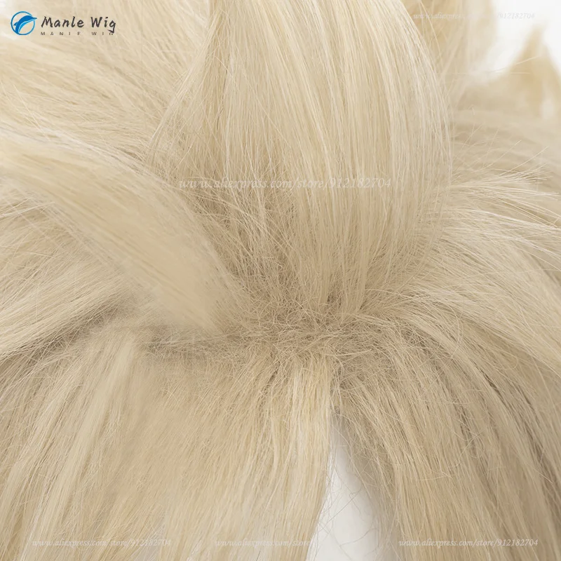 Unstyled FF7 Cloud Strife Cosplay Wig Short Light Flaxen Wigs Men Cosplay Anime Wigs Heat Resistant Synthetic Hair + Wig Cap