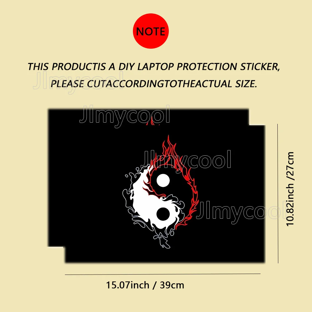 2Pieces Vinyl Gossip Mysterious East Laptop Sticker Self-adhesive Case for HP Lenovo Apple ASUS Easy To Install Waterproof