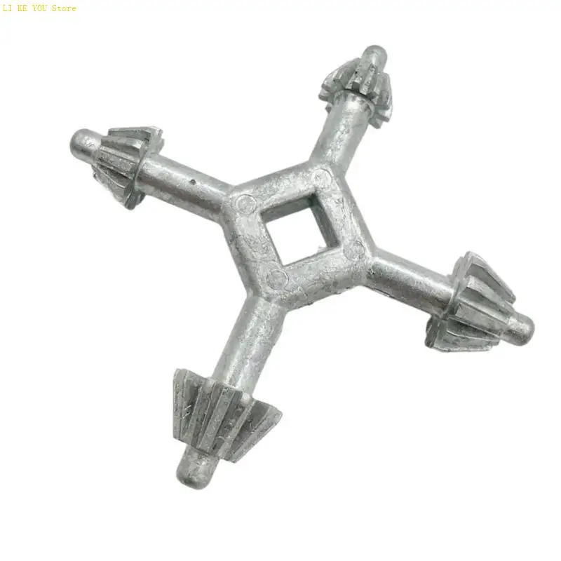 W3JE Functional Four Headed Tool Portable 4 in 1 Wrench Tool With Zinc Alloy Heads For Everyday Use
