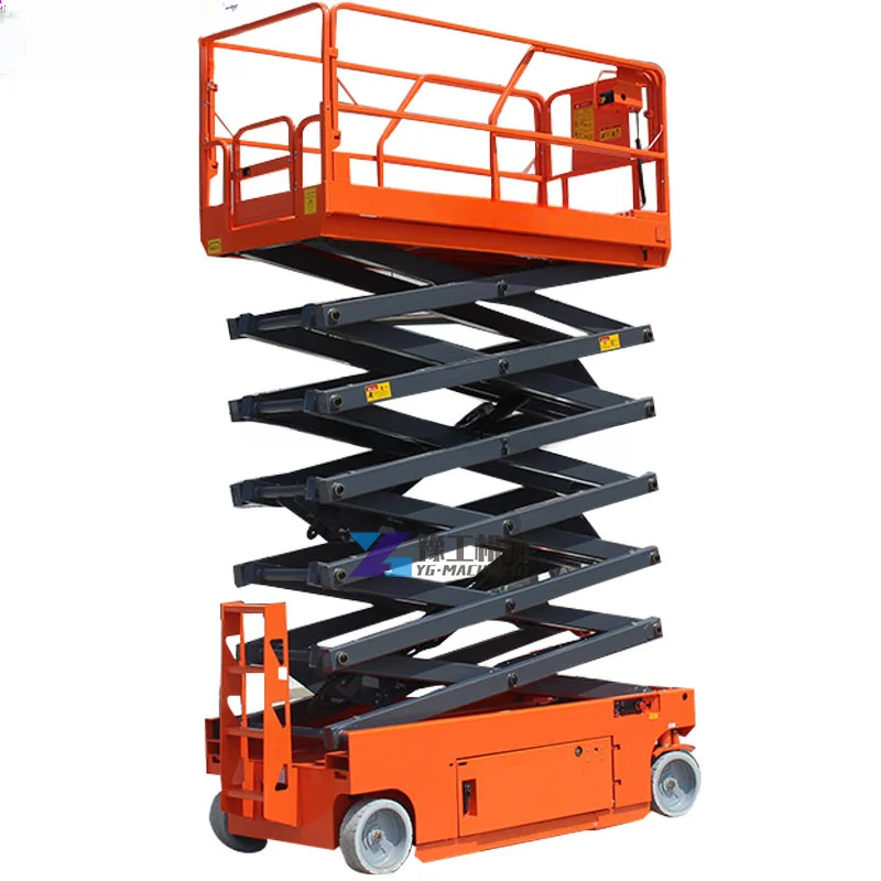 12M 16M Scissor Lift Work Platform Self- Propelled Diesel Truck Mounted Aerial Work Platform In Stock Mid Rise Scissor Car Lift