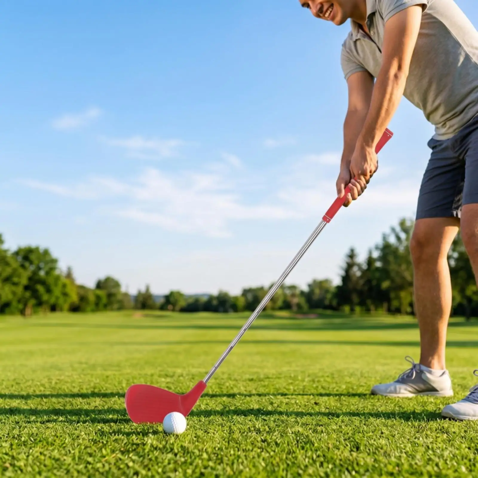 Golf Swing Practice Equipment Golf Stick Muscle Memory Club Swing Aid for Park Golf Accessories