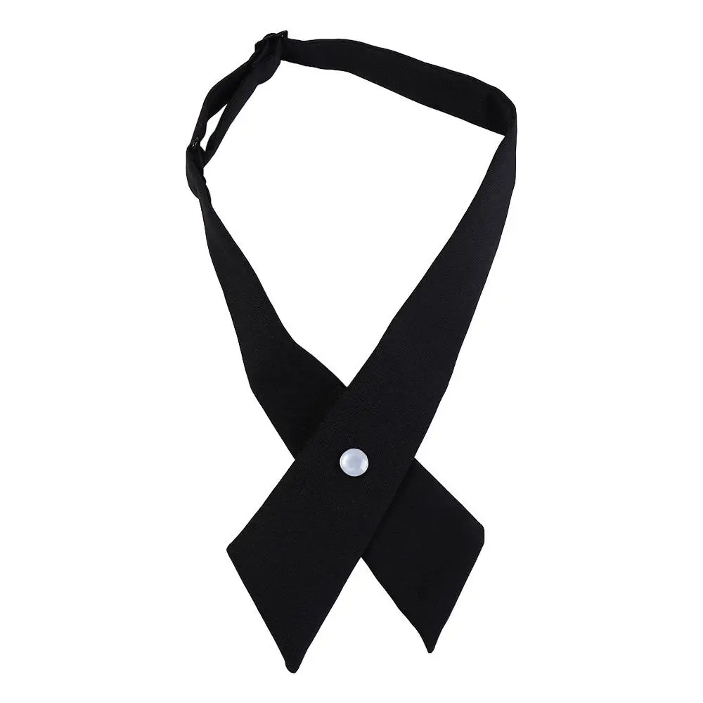 

Vintage Ribbon Tie Solid Color Collar Bowtie JK uniform Tie for School Costume Cross Bow Tie JK Bow Tie Neck Ties Cravat