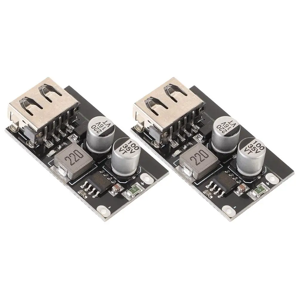 

2pcs Fast Module Dc-dc Converter 12V24V to 3.0 USB Voltage Stable Regulator Regulator for Phone Charging Accessories