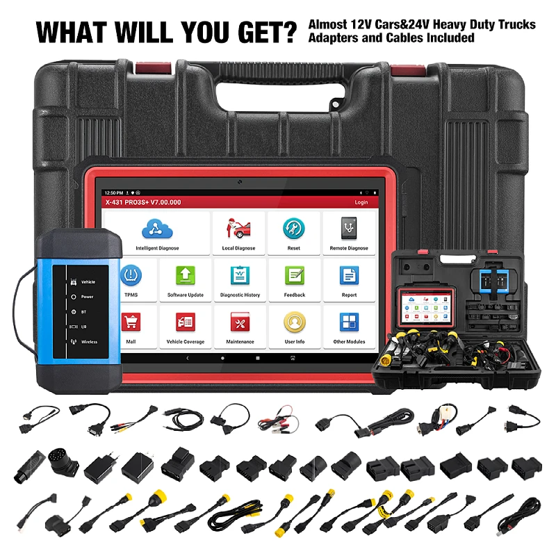 X431 Super Scanner 12V 24V  Scanner Automobile Diagnostic Tools X431 PRO 3S+HD3 For All Vehicles