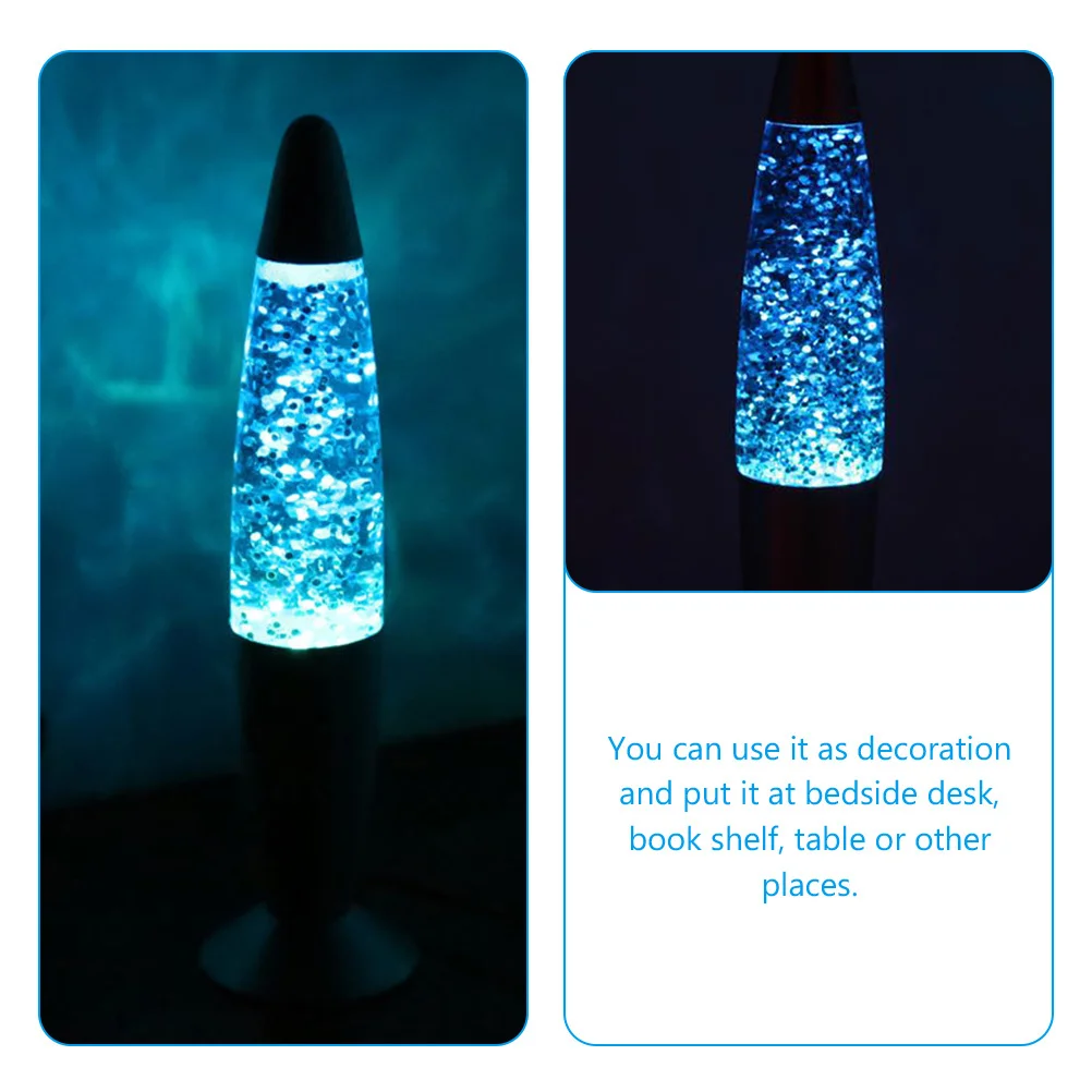 

Bedside Lamp Small Night Light With Glitter Liquid For Bedroom Decorative Lights Romantic Night Lamp Creative