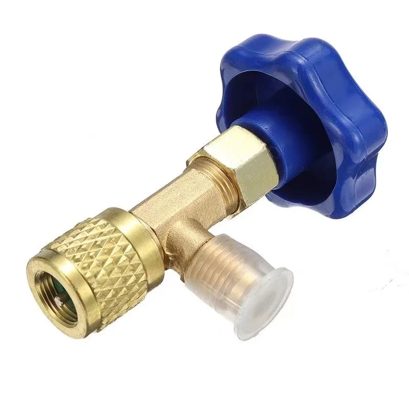 

For R22 R134a R410A Gas Refrigerant 1pc Dispensing Valve Bottle Opener Durable Refrigerant Bottle Can Tap 1/4 SAE Thread Adapter