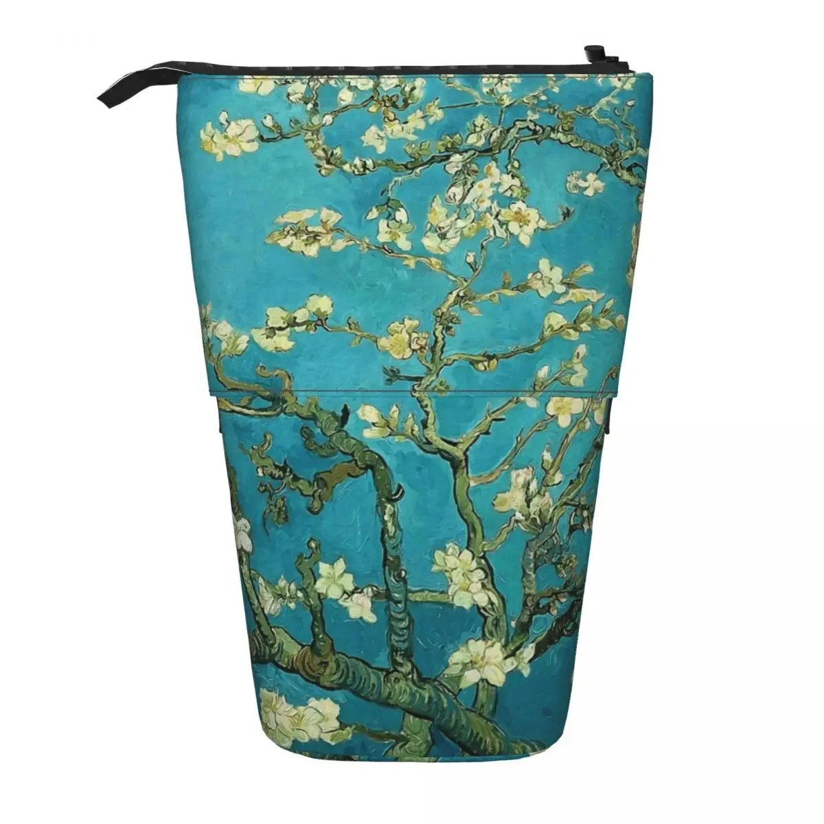 Vincent Van Gogh Blossoming Almond Tree Reversible Pencil Case Pencil Pouch Storage Pencil Bag for Studen School