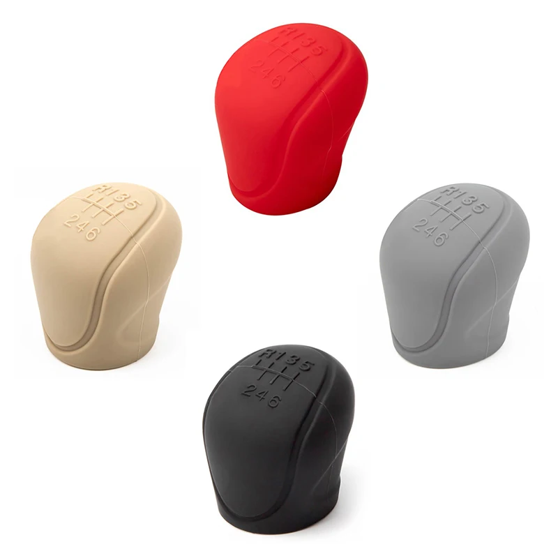 6-speed Car Interior Accessories Universal Car Silicone Gear Shift Knob Cover Gear Shift Non-Slip Grip Handle Protective Covers