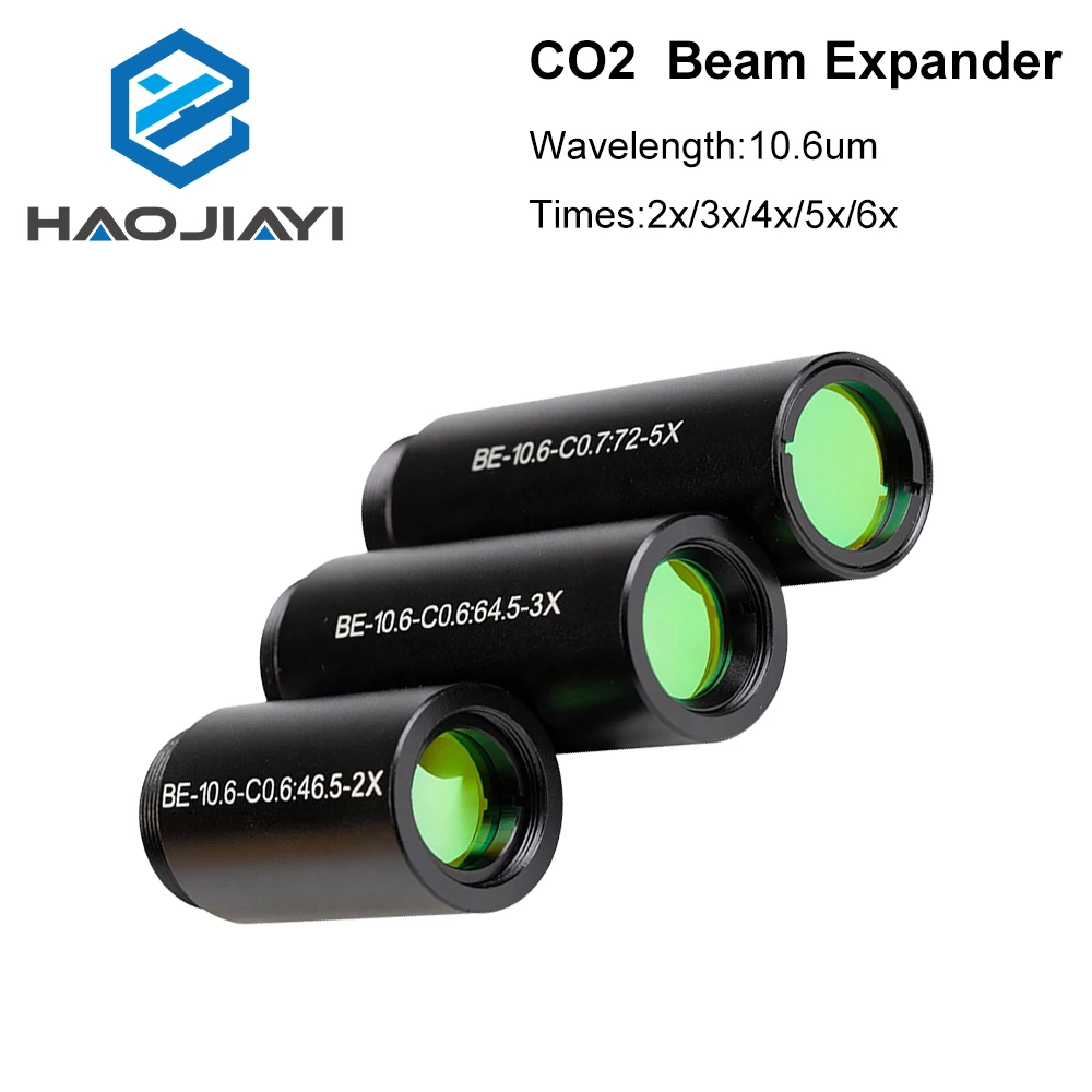 

HAOJIAYI CO2 laser 10600nm Laser Beam Expander 2X 2.5X 3X 4X Galvanometer Laser Marking Lenses Optics Beam Expand