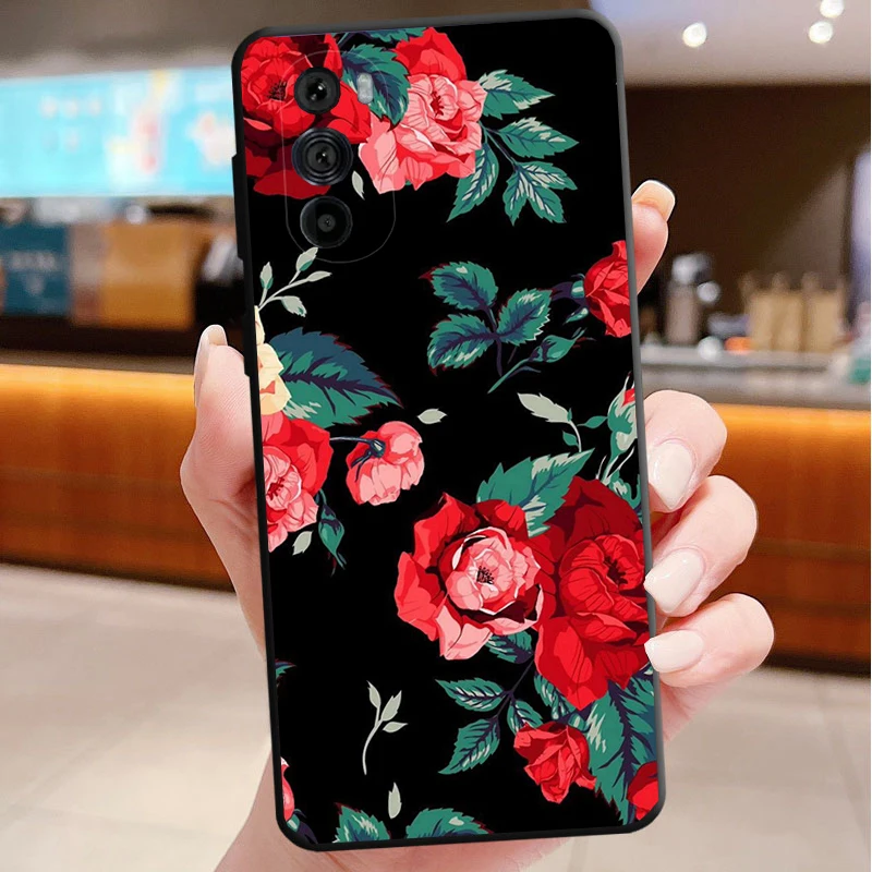 

Phone Case For Motorola Edge 50 40 Pro 60 50 40 30 Ultra Neo Fusion Moto G85 G72 G53 G54 G84 G13 G32 Beautiful Flower Rose