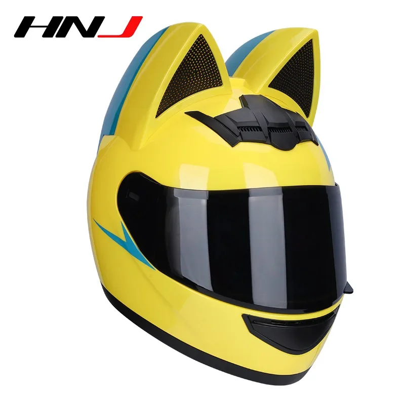 HNJ Motorcycle Helmet Lens F939/HS129/989/833 Helmet Lens Transparent Gold Color Motorcycle Visors