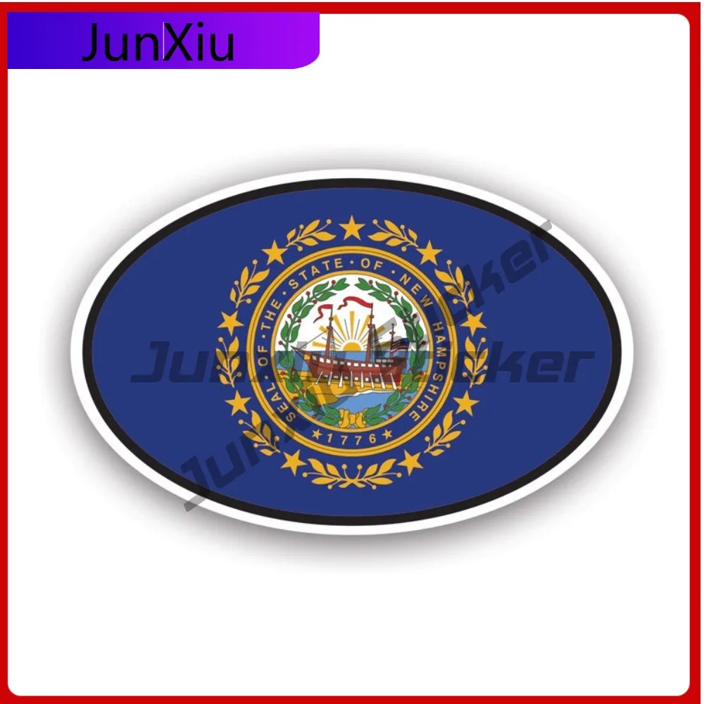 

Funny New Hampshire Flag Oval Sticker Uv Protected Decalsv4 Nh Euro Street Vinyl Sticker No Fade Durable Perfect For