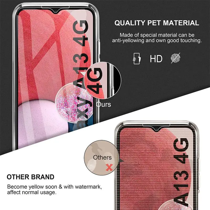360 Ốp Lưng Dành Cho Samsung Galaxy Samsung Galaxy A13 4G Tấm Bảo Vệ Màn Hình Mặt Trước Sau Ốp Lưng Điện Thoại Samsung A13 Full Bao Chống Sốc bao Da Ốp Lưng