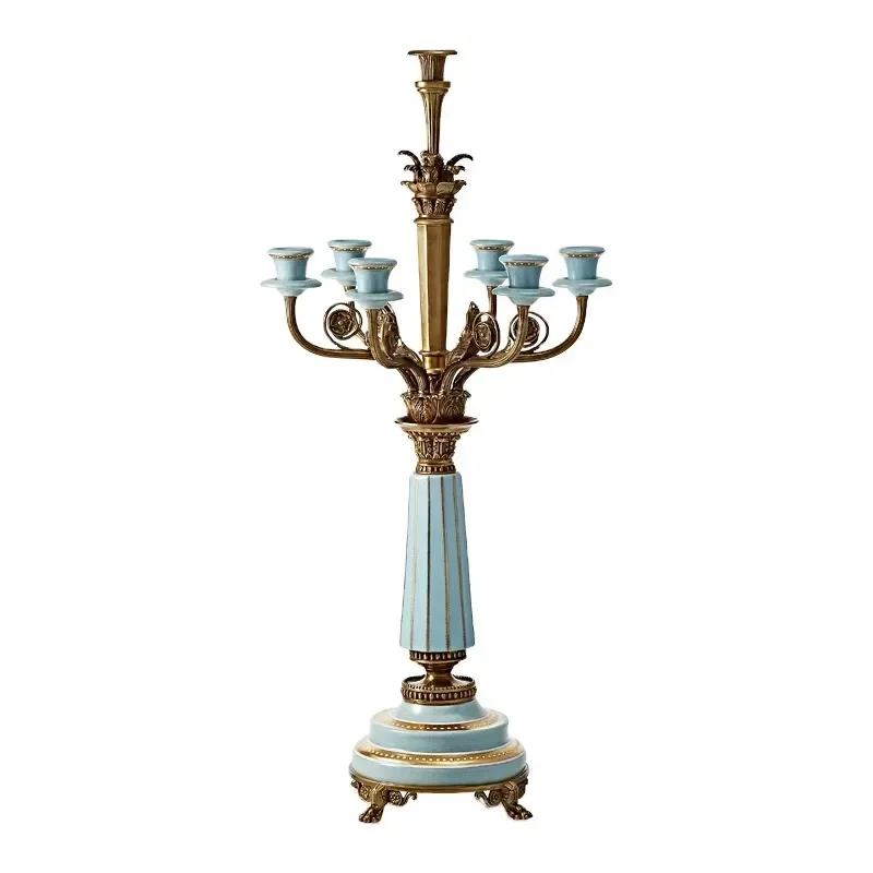 Bronze Vintage Cooper Candlestick for Elegant Church Candlestick Home Decor or Other Items