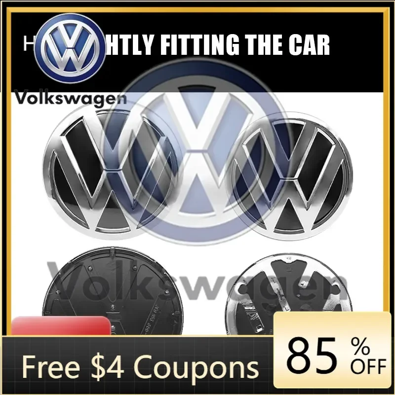

Styling Mouldings For VOLKSWAGEN VW 2Pcs VW Replacement Front Grill Badge Rear Trunk Lid Emblem Logo Decorative For Volkswagen P
