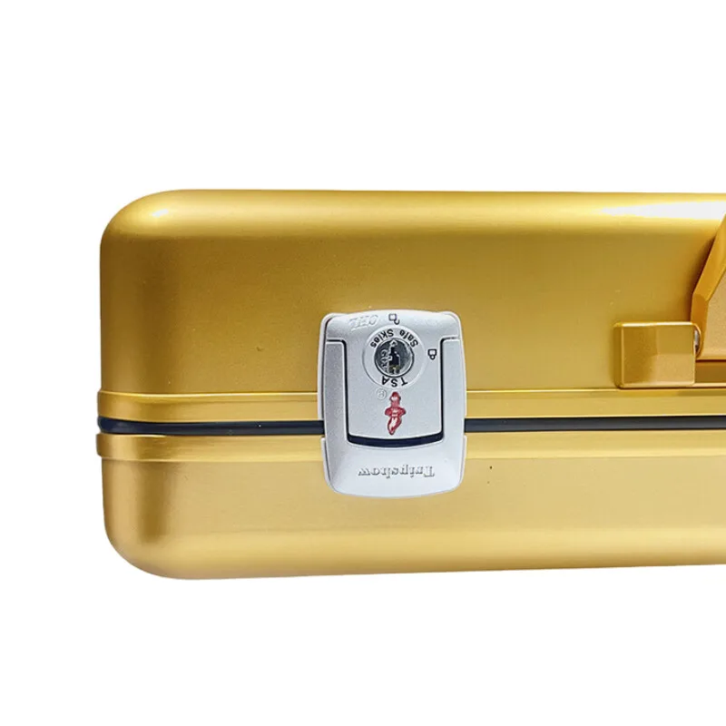 Valigia portatile in lega di alluminio Cassetta degli attrezzi Valigetta da lavoro Borsa da viaggio Custodia per laptop Cassetta di sicurezza per oggetti di valore