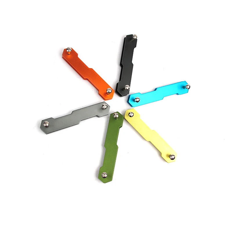 EDC Outdoor Equipment Multifunctional Double-Open Aluminum Alloy Key Clamp Key Receiving Tool DIY